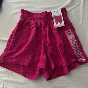 small pink shorts